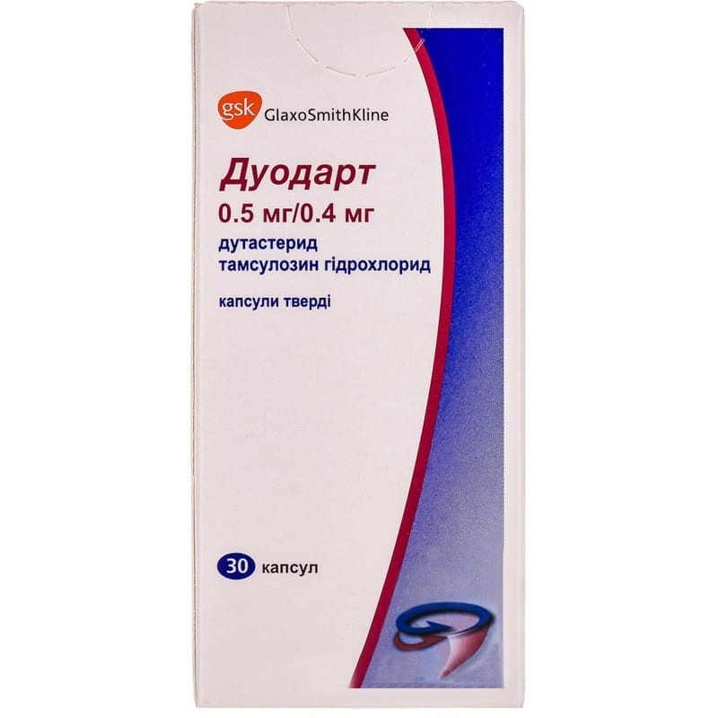 Buy Duodart Capsules 0.5 mg + 0.4 mg, 30 capsules
