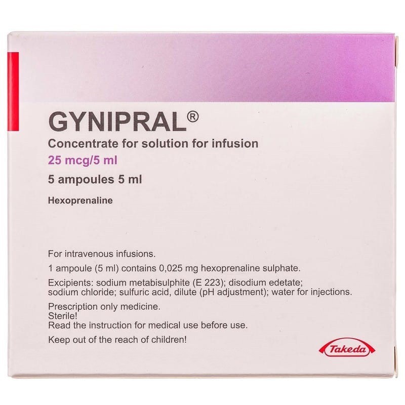 Buy Gynipral ampoules 0.005 mg/ml, 5 ampoules of 5 ml