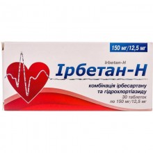 Buy Irbetan-N Tablets 150 mg + 12.5 mg, 30 tablets