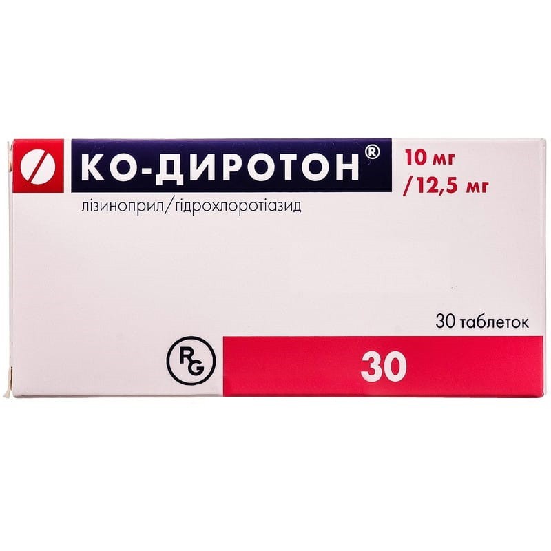 Buy Co-diroton Tablets 10 mg + 12.5 mg, 30 tablets