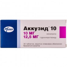 Buy Accuid Tablets 10 mg + 12.5 mg, 30 tablets