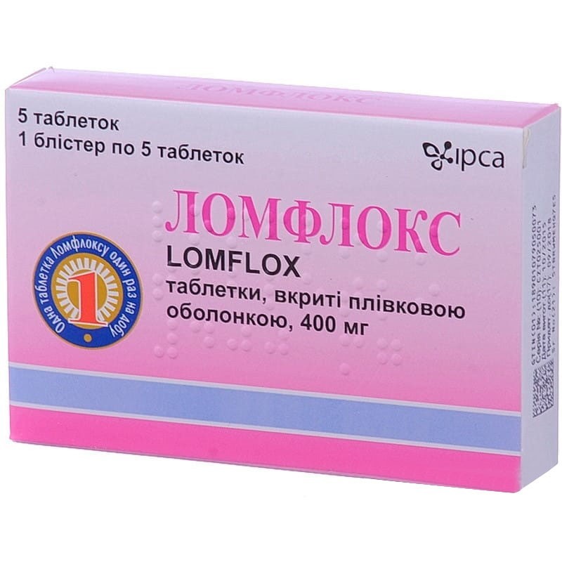 Buy Lomflox Tablets 400 mg, 20 tablets