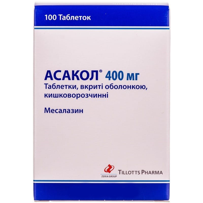 Buy Asacol Tablets 400 mg, 100 tablets