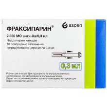 Buy Fraxiparin Syringe 2850 IU AXa/0.3 ml, 10 syringes of 0.3 ml each