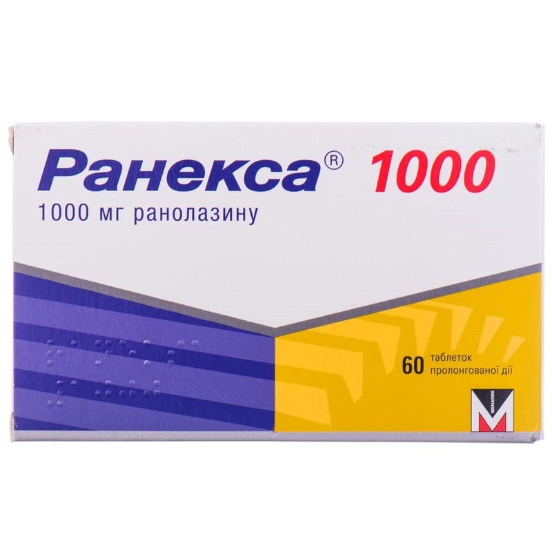 Buy Ranexa Tablets 1000 mg, 60 tablets