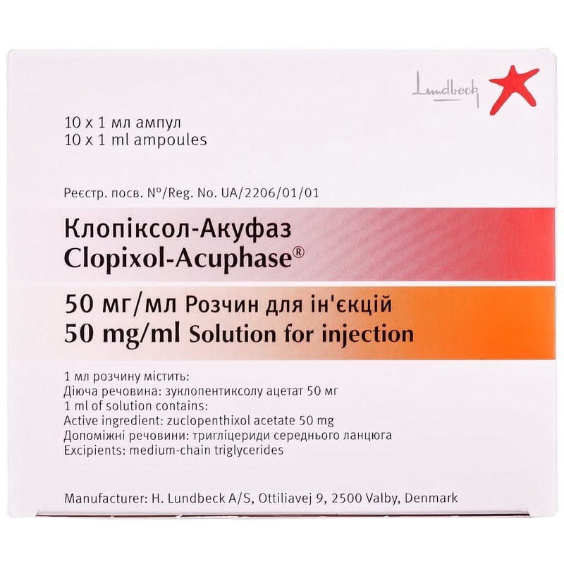 Buy Clopixol-Akufaz ampoules 50 mg/ml, 10 ampoules of 1 ml